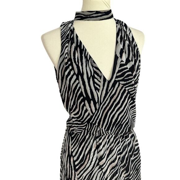 WHBM Resort Zebra Animal Print High Low Dress Size 8 Coastal Flowy Vacay Beach - Picture 6 of 16